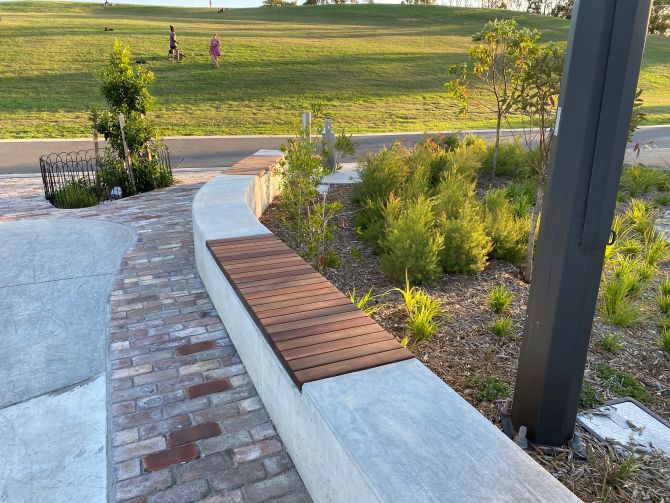 Custom Emerdyn Timber Plinth Seat and Bench Tops - Sydney Park Skate Park, COS.JPG